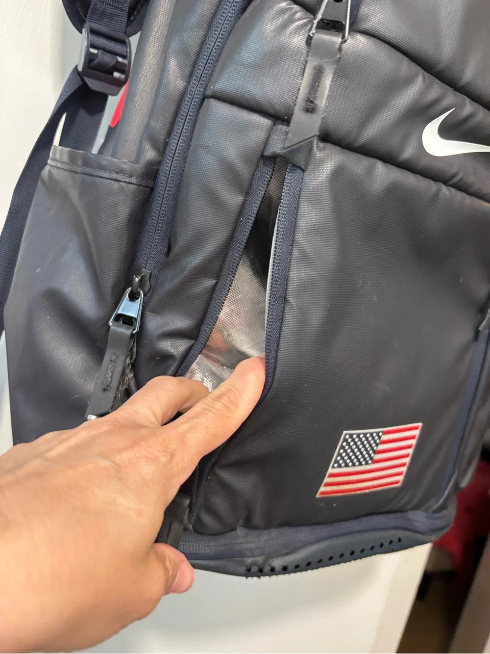 Nike Ultimatum USA American Flag Navy Black Backpack Travel School Large